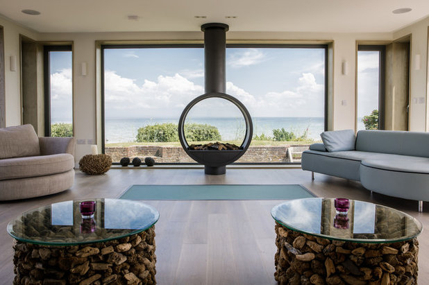 Beach Style Living Room by TS Associates