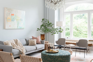 Inspiration for a scandinavian living room remodel in DC Metro