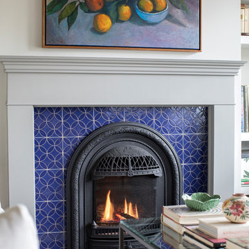 Francesca Albertazzi: Blue Fireplace Tiles