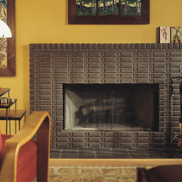 Frank Lloyd Wright Storer Triplet Fireplace