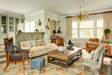 Living room - french country living room idea in Other