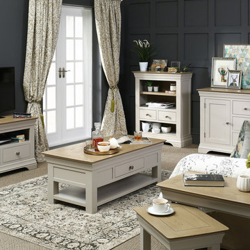 French Country Grey Living Room