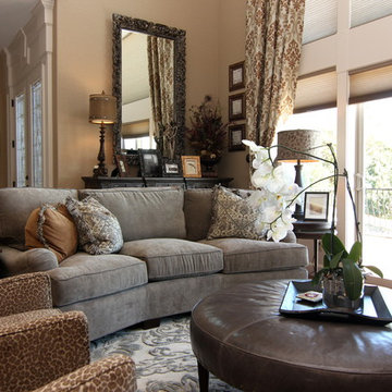 French Country Transitional Living Room