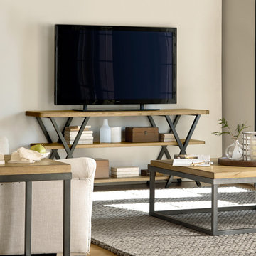 French Industrial Living Room Design