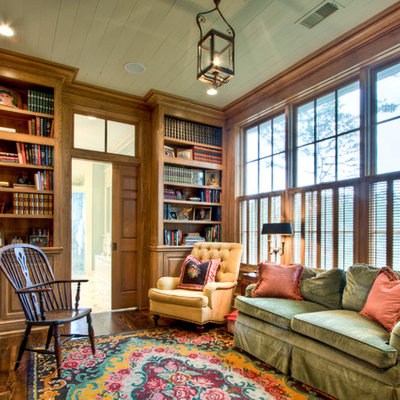 Inspiration for a cottage enclosed living room remodel in Atlanta