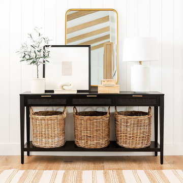 Front Entry Traditional Black Console Table Collection - Threshold™ designed wit