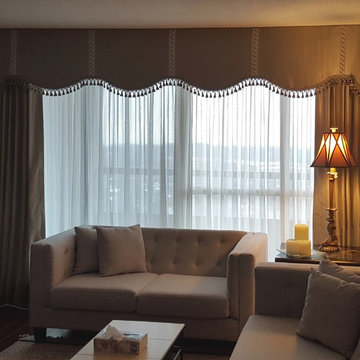 Fully operable Custom Drapes & Sheers with Valance