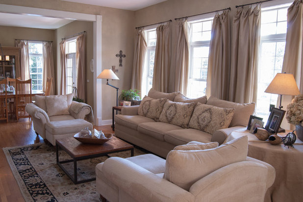 Farmhouse Living Room by Adrienne DeRosa