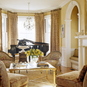 Yellow Walls With Curtains - Photos & Ideas | Houzz