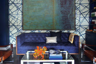 Inspiration for a modern living room remodel in New York