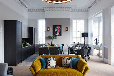 Inspiration for a contemporary living room in Gloucestershire.