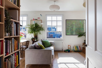 Photo of a scandi living room in London.