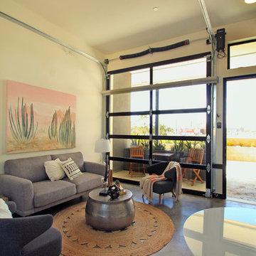 Glass Garage Door for living room division