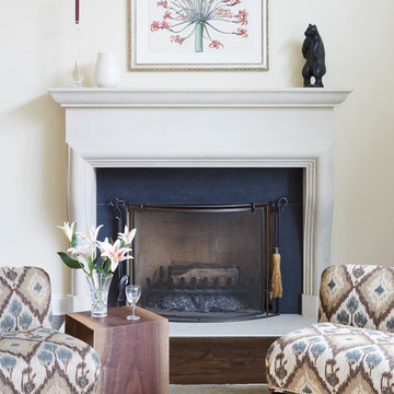 Glenview Renovations - Hand-Crafted, Custom Limestone Fireplace