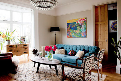 Inspiration for a bohemian living room in London.