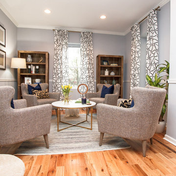 Global Transitional Living Room & Dining Room