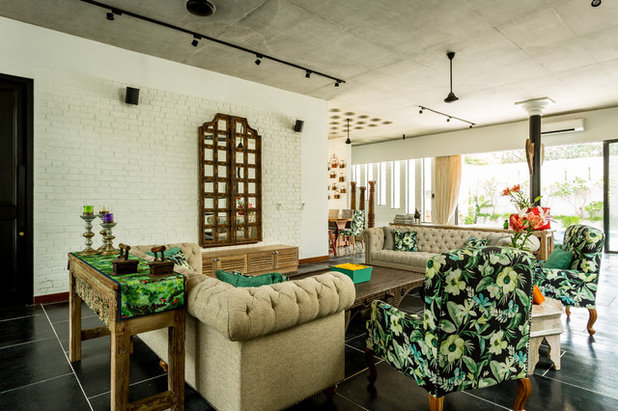 Eclectic Living Room by Shabnam Gupta
