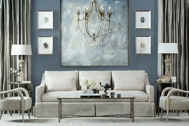 Elegant living room photo in Houston
