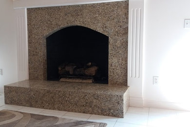 Granite Tile Fireplace