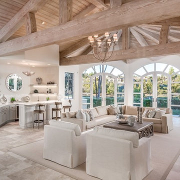Great Room Design in Creams and Beiges