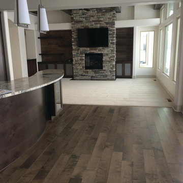 Great room featuring Moderno, Camden engineered hardwood on the floors and back