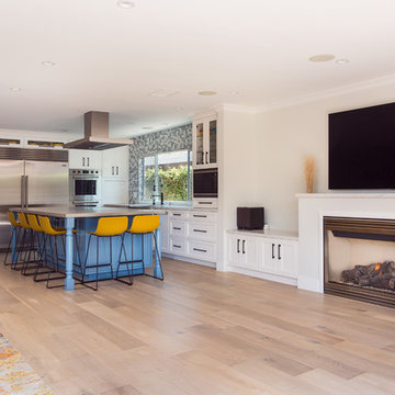 Great room kitchen and living area remodeling in Sherman Oaks