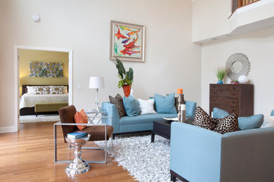 Eclectic living room photo in Atlanta