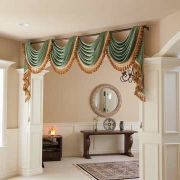 Green Chenille Swag Valance Curtains by celuce.com