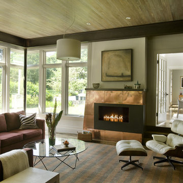 Green Gambrel Living Room