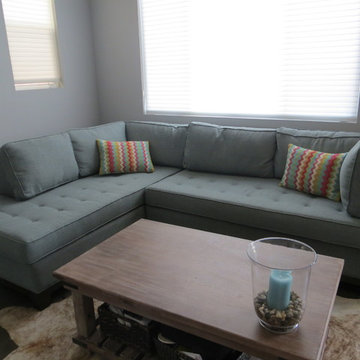 Green Sectional w/ Bench Tufting | The Sofa Company