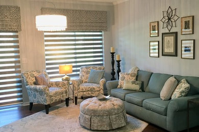 Inspiration for a transitional family room remodel in Cincinnati