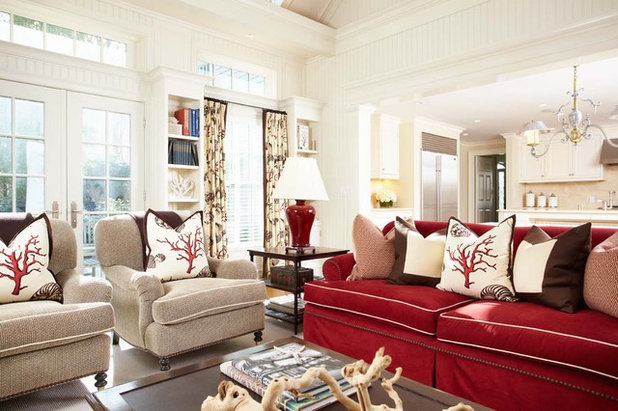 Beach Style Living Room by Tiffany Eastman Interiors, LLC