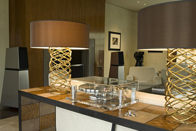 Design ideas for a contemporary living room in Bridgeport.