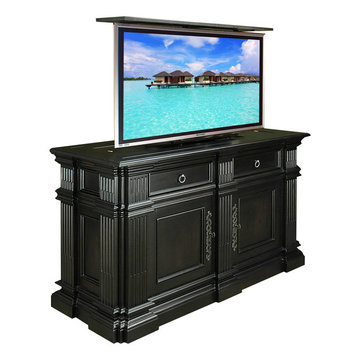 Greenwich Flat Screen TV Lift Cabinet, US Made Cabinet Tronix TV Lift Cabinets