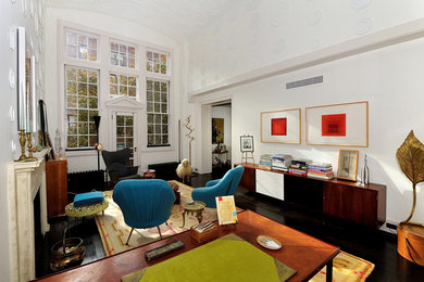 Inspiration for a medium sized eclectic formal open plan living room in New York.