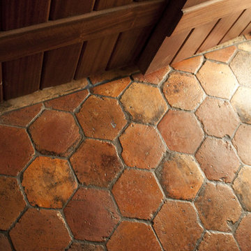 Guesthouse with reclaimed French Terracotta Flooring and Shower