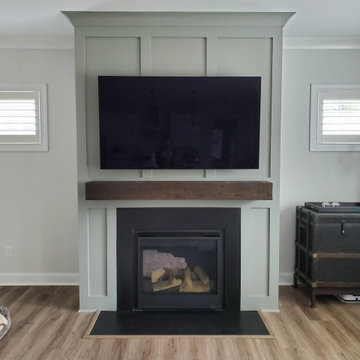 Halbur: Fireplace Panels & Mantel Shelf