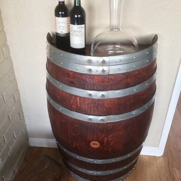 Half Wine Barrel Side Table