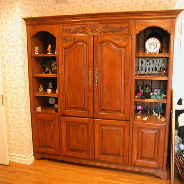 Hand-carved entertainment center