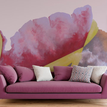 Hand Painted Mural Wall Art Abstract