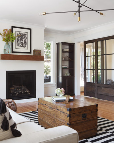 Transitional Living Room by Melanie Stewart Designs