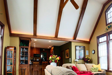 Living room - craftsman living room idea in Milwaukee