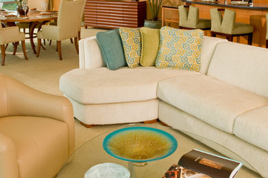 Living room - contemporary living room idea in Hawaii