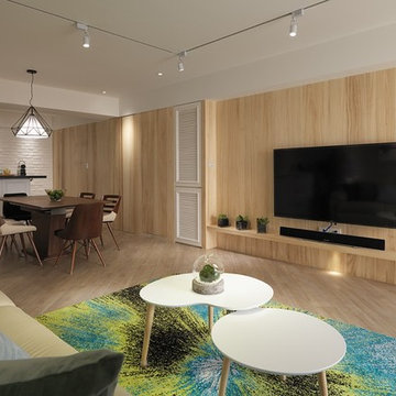 HDB 3-Room at Hougang by SpaceArt - Scandinavian Living Room Design