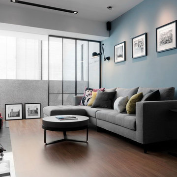 HDB 4-Room at Woodlands by SpaceArt - Modern Living Room Design