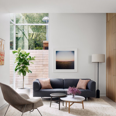 Inspiration for a contemporary living room remodel in Austin