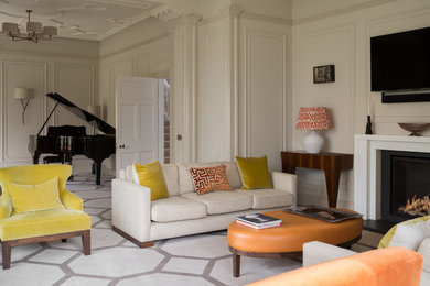 Traditional living room in London.