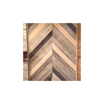 Herringbone Pattern Wood Plank Wall