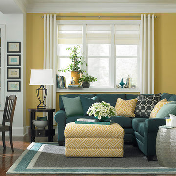 HGTV Home Custom Upholstery L-Shaped Sectional Sofa by Bassett Furniture