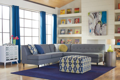Trendy living room photo in Oklahoma City